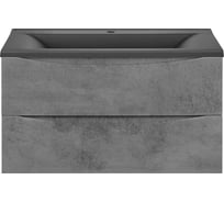 База под раковину VINCEA Mia 900 подвесная, 2 выкатных ящика soft close, Beton VMC-2MA900BT