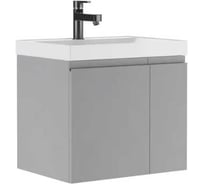 Тумба подвесная Домино под умывальник UNIT 60 Graffo светло-серый матовый без ящика DGr2408T