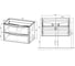 База под раковину VINCEA Paola 1000 подвесная, 2 выкатных ящика soft close, G.White. VMC-2P100GW 4