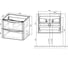 База под раковину VINCEA Paola 600 подвесная, 2 выкатных ящика soft close, G.White. VMC-2P600GW 5