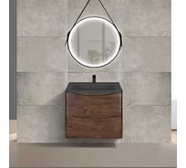 База под раковину VINCEA Paola 600 подвесная, 2 выкатных ящика soft close, R.Wood. VMC-2P600RW