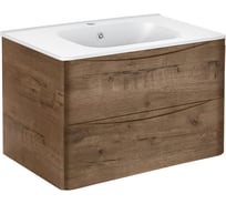База под раковину VINCEA Paola 800 подвесная, 2 выкатных ящика soft close, V.Oak. VMC-2P800VO