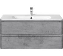 База под раковину VINCEA Vico 1000 подвесная, 2 выкатных ящика soft close, Beton. VMC-2V100BT