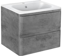 База под раковину VINCEA Vico 600 подвесная, 2 выкатных ящика soft close, Beton. VMC-2V600BT