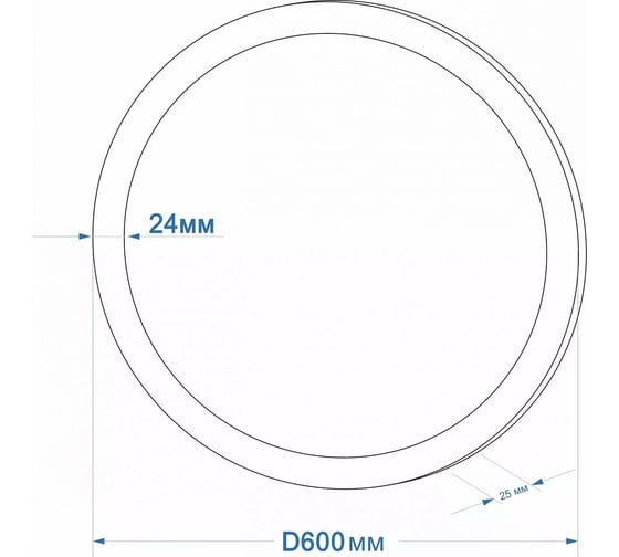 Зеркало ООО КОНТИНЕНТ НН Infinity LED подсветка, датчик движения, туннельное, D=600 ЗЛП1017