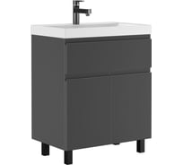 Тумба под умывальник Домино UNIT 70 Graffo графит матовый В1 DGr2413T