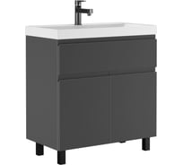 Тумба под умывальник Домино UNIT 80 Graffo графит матовый В1 DGr2415T