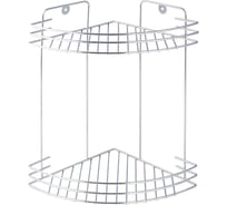 Полка настенная Delphinium 2-ярусная угловая W2672C-2, хром 101021