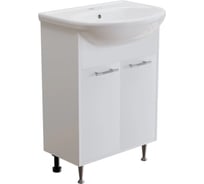 Тумба для ванной MIXLINE АлАн-60 белый 2 створки под раковину Уют-60 Rosa ЛДСП разбор 557682