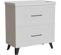 Тумба для ванной MIXLINE РИФ-80 2 ящика белый под раковину Fest- 80 мебельный Sanita LuxeПВХ 557283