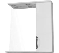 Зеркало-шкаф Loranto Стиль Соло-70 правое, с фрезеровкой, 700х820х160 CS00058917
