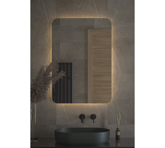 Зеркало с LED-подсветкой DEFESTO 70x100 см, Без выключателя, Теплый белый свет OPTI DF 2819 1