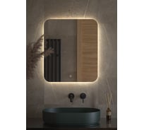 Зеркало с LED-подсветкой DEFESTO 60x70 см, Сенсорный выключатель, Нейтральный белый свет OPTI DF 2806S