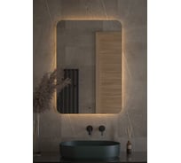 Зеркало с LED-подсветкой DEFESTO 70x100 см, ИК - выключатель, Теплый белый свет OPTI DF 2819R