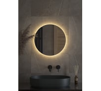 Зеркало с LED-подсветкой DEFESTO Ø50 см, Без выключателя, Теплый белый свет OPTI DF 2852