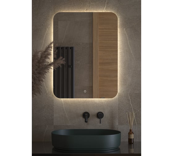 Зеркало с LED-подсветкой DEFESTO 60x80 см, Сенсорный выключатель, Нейтральный белый свет OPTI DF 2807S 1