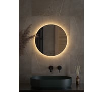 Зеркало с LED-подсветкой DEFESTO Ø50 см, ИК - выключатель, Теплый белый свет OPTI DF 2852R