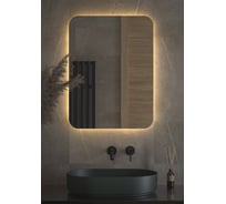 Зеркало с LED-подсветкой DEFESTO 60x80 см, Без выключателя, Теплый белый свет OPTI DF 2817