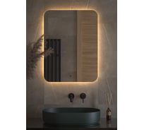 Зеркало с LED-подсветкой DEFESTO 60x80 см, ИК - выключатель, Теплый белый свет OPTI DF 2817R