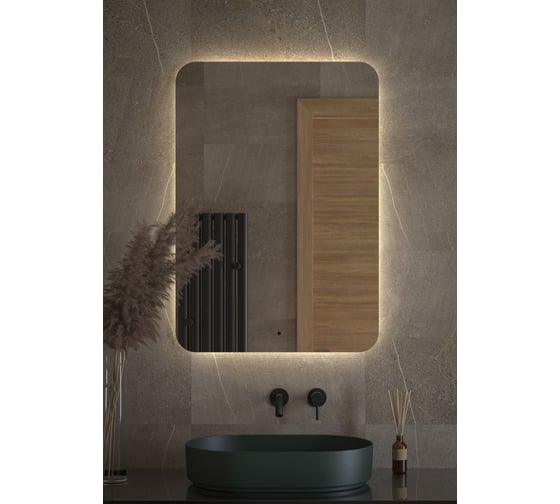 Зеркало с LED-подсветкой DEFESTO 70x100 см, ИК - выключатель, Нейтральный белый свет OPTI DF 2809R 1