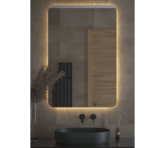 Зеркало с LED-подсветкой DEFESTO 80x120 см, Без выключателя, Теплый белый свет OPTI DF 2820 1