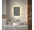 Зеркало с окантовкой и LED-подсветкой DEFESTO 17W, 40x60 см, ИК - выключатель, Теплый белый свет AURA DF 2972R 1