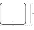Зеркало с окантовкой и LED-подсветкой DEFESTO 19W, 60x50 см, ИК - выключатель, Теплый белый свет AURA DF 2973RH 5