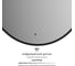 Зеркало с окантовкой и LED-подсветкой DEFESTO 15W, 60 см, ИК - выключатель, Нейтральный белый свет AURA DF 2983R 2