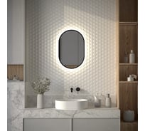 Зеркало с окантовкой и LED-подсветкой DEFESTO 16W, 40x60 см, Без выключателя, Нейтральный белый свет AURA DF 2921