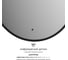 Зеркало с окантовкой и LED-подсветкой DEFESTO 19W, 50x70 см, ИК - выключатель, Нейтральный белый свет AURA DF 2923R 2