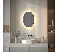Зеркало с окантовкой и LED-подсветкой DEFESTO 16W, 40x60 см, Без выключателя, Теплый белый свет AURA DF 2931