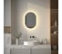 Зеркало с окантовкой и LED-подсветкой DEFESTO 16W, 40x60 см, ИК - выключатель, Теплый белый свет AURA DF 2931R 1
