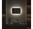 Зеркало с окантовкой и LED-подсветкой DEFESTO 17W, 60x40 см, ИК - выключатель, Нейтральный белый свет AURA DF 2962RH 4