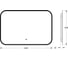 Зеркало с окантовкой и LED-подсветкой DEFESTO 17W, 60x40 см, ИК - выключатель, Нейтральный белый свет AURA DF 2962RH 5