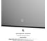 Зеркало с окантовкой и LED-подсветкой DEFESTO 23W, 60x70 см, Сенсорный выключатель, Теплый белый свет AURA DF 2976S 2