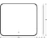 Зеркало с окантовкой и LED-подсветкой DEFESTO 23W, 70x60 см, ИК - выключатель, Теплый белый свет AURA DF 2976RH 5