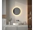 Зеркало с окантовкой и LED-подсветкой DEFESTO 12W, 50 см, ИК - выключатель, Теплый белый свет AURA DF 2992R 1