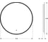 Зеркало с окантовкой и LED-подсветкой DEFESTO 12W, 50 см, ИК - выключатель, Теплый белый свет AURA DF 2992R 6
