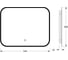 Зеркало с окантовкой и LED-подсветкой DEFESTO 15W, 50x40 см, Сенсорный выключатель, Теплый белый свет AURA DF 2971SH 5