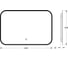 Зеркало с окантовкой и LED-подсветкой DEFESTO 17W, 60x40 см, Сенсорный выключатель, Теплый белый свет AURA DF 2972SH 5
