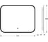 Зеркало с окантовкой и LED-подсветкой DEFESTO 15W, 50x40 см, ИК - выключатель, Нейтральный белый свет AURA DF 2961RH 5