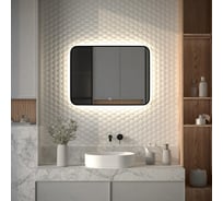 Зеркало с окантовкой и LED-подсветкой DEFESTO 25W, 80x60 см, Сенсорный выключатель, Нейтральный белый свет AURA DF 2967SH