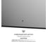 Зеркало с окантовкой и LED-подсветкой DEFESTO 23W, 60x70 см, ИК - выключатель, Теплый белый свет AURA DF 2976R 2
