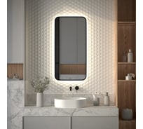 Зеркало с окантовкой и LED-подсветкой DEFESTO 28W (50x100 cm) (Без выключателя) (Нейтральный белый свет) AURA DF 2965