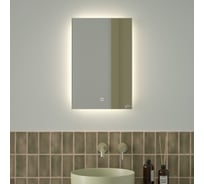 Зеркало с фацетом и LED-подсветкой DEFESTO 17W (40x60 cm) (Сенсорный выключатель) (Нейтральный белый свет) GLOW DF 2502S