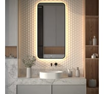 Зеркало с окантовкой и LED-подсветкой DEFESTO 34W (60x120 cm) (Сенсорный выключатель) (Теплый белый свет) AURA DF 2978S