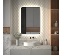 Зеркало с окантовкой и LED-подсветкой DEFESTO 32W (70x100 cm) (ИК - выключатель) (Нейтральный белый свет) AURA DF 2969R