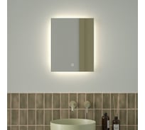 Зеркало с фацетом и LED-подсветкой DEFESTO 15W (40x50 cm) (Сенсорный выключатель) (Нейтральный белый свет) GLOW DF 2501S