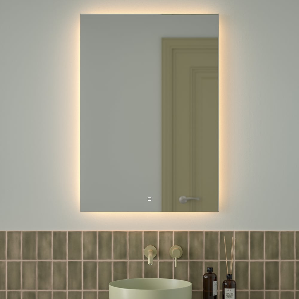 Зеркало с фацетом и LED-подсветкой DEFESTO 32W (70x100 cm) (Сенсорный ...