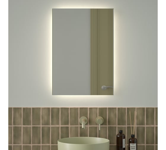 Зеркало с фацетом и LED-подсветкой DEFESTO 21W (50x70 cm) (Без выключателя) (Нейтральный белый свет) GLOW DF 2504 1